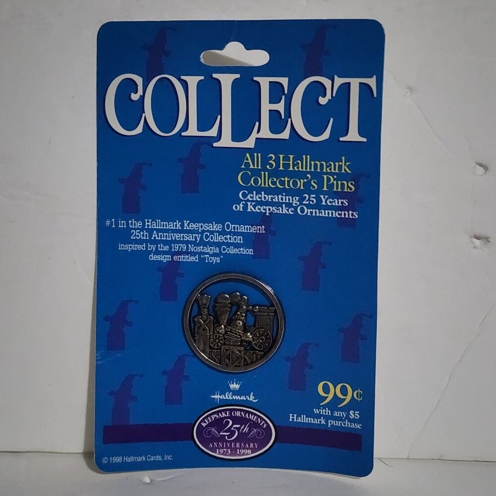 Hallmark Collector's Lapel Pin Toys 25th Anniversary 1998 Vintage New
